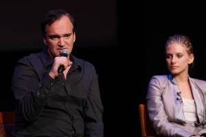 Director and writer Quentin Tarantino and actress Melanie Laurent attend an "Inglourious Basterds" Q&A at Museum of Jewish Heritage on August 13, 2009 in New York City. (August 12, 2009 - Photo by Neilson Barnard/Getty Images North America) 