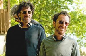 (L-R) Joel and Ethan Coen on the Set of "A Serious Man." Image Courtesy of: Focus Features. 